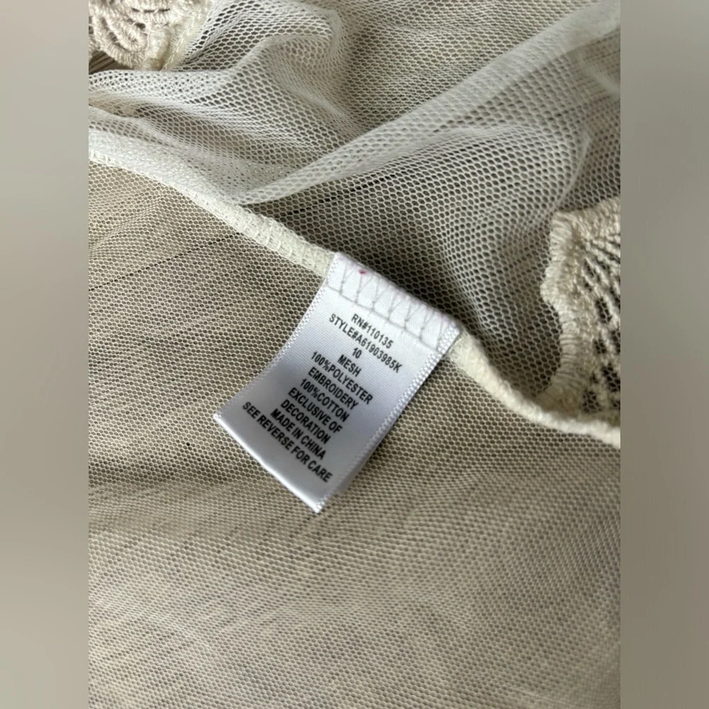 Knitworks Sheer ivory Vest Youth 10